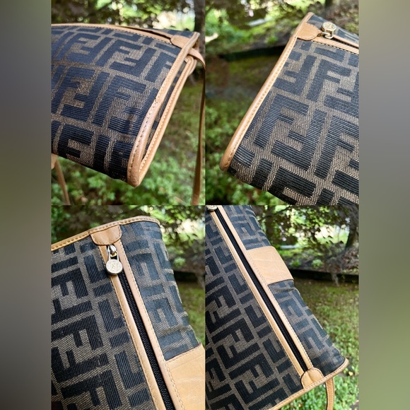 🧚Auth💖RARE💖 FENDI Zucca Zucchino Envelope Pochette Shoulder Clutch/Crossbody✨ - Picture 10 of 14